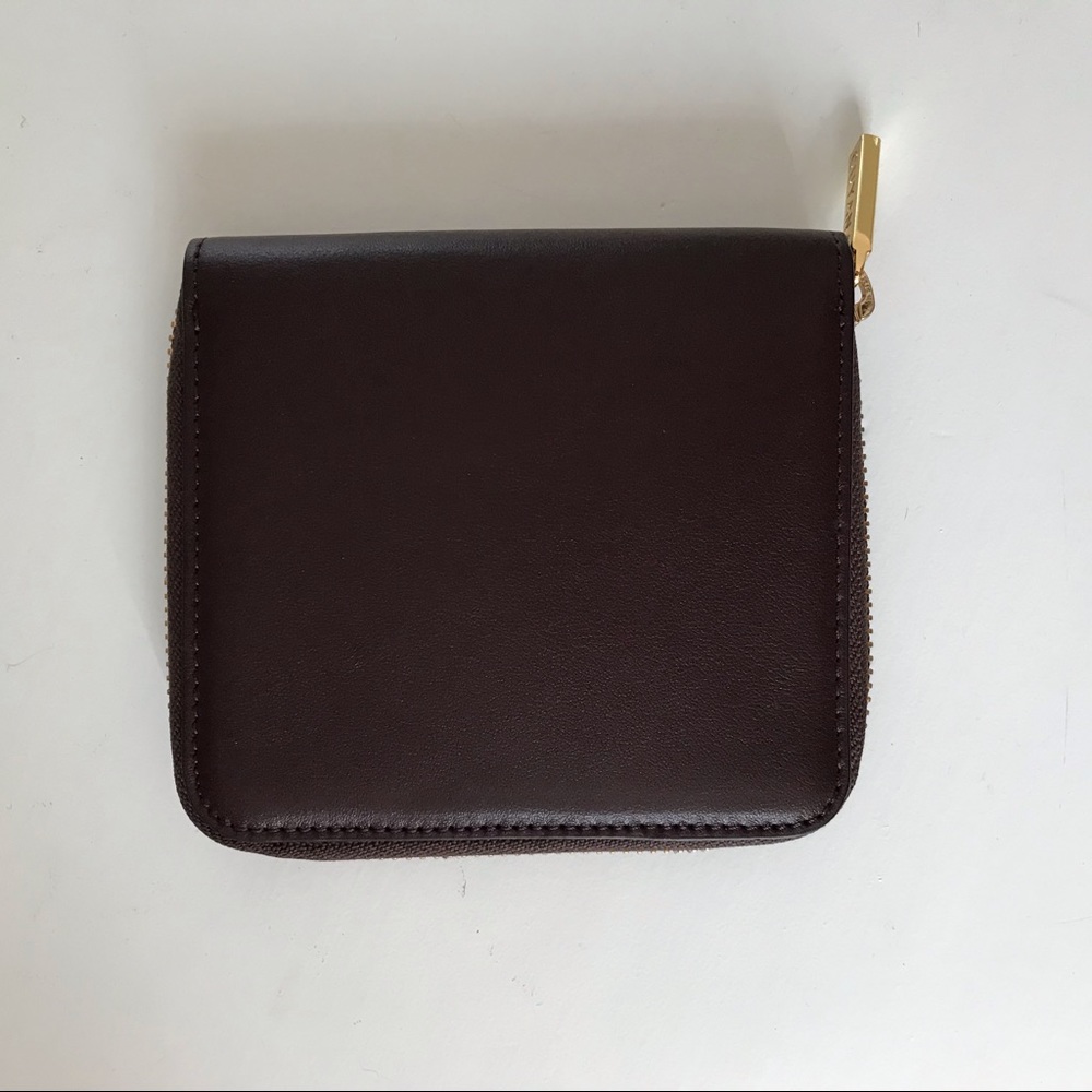 Burgundy Small Zip Around Wallet